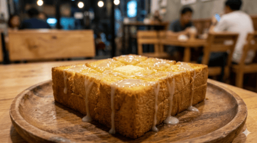 ขนมปังปิ้งเนยนม
