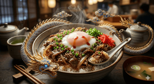 ข้าวหน้าเนื้อไข่ออนเซ็น