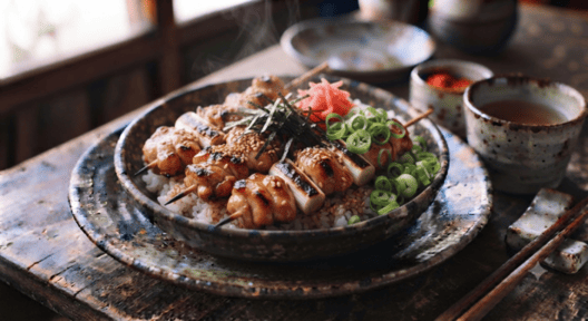 ข้าวหน้าไก่ยากิโทริ