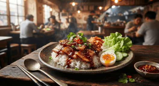 ข้าวหมูย่างเกาหลี