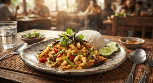 ข้าวกุ้งผัดไข่เค็ม
