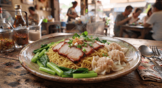 บะหมี่เกี๊ยวหมูแดง